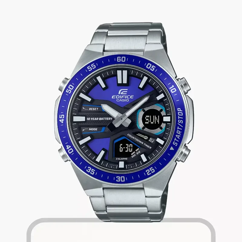 Casio Edifice Men's Watch Blue Dial Analog-Digital- EFV-C110D-2AV